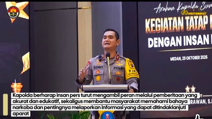 Perang Lawan Narkoba, Kapolda Sumut Irjen Sonny Irawan Ajak Pers dan Warga Bergerak Bersama