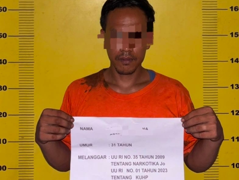 Satres Narkoba Polres Labusel Bekuk Terduga Pengedar Sabu di Kota Pinang 