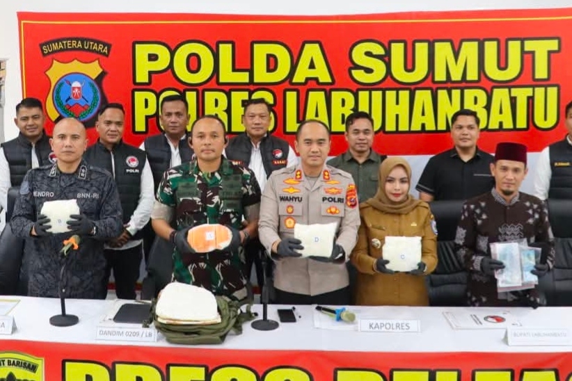 Kurir Sabu 3,87 Kg Jaringan Malaysia-Lampung Ditangkap Dalam Bus ALS di Labuhanbatu