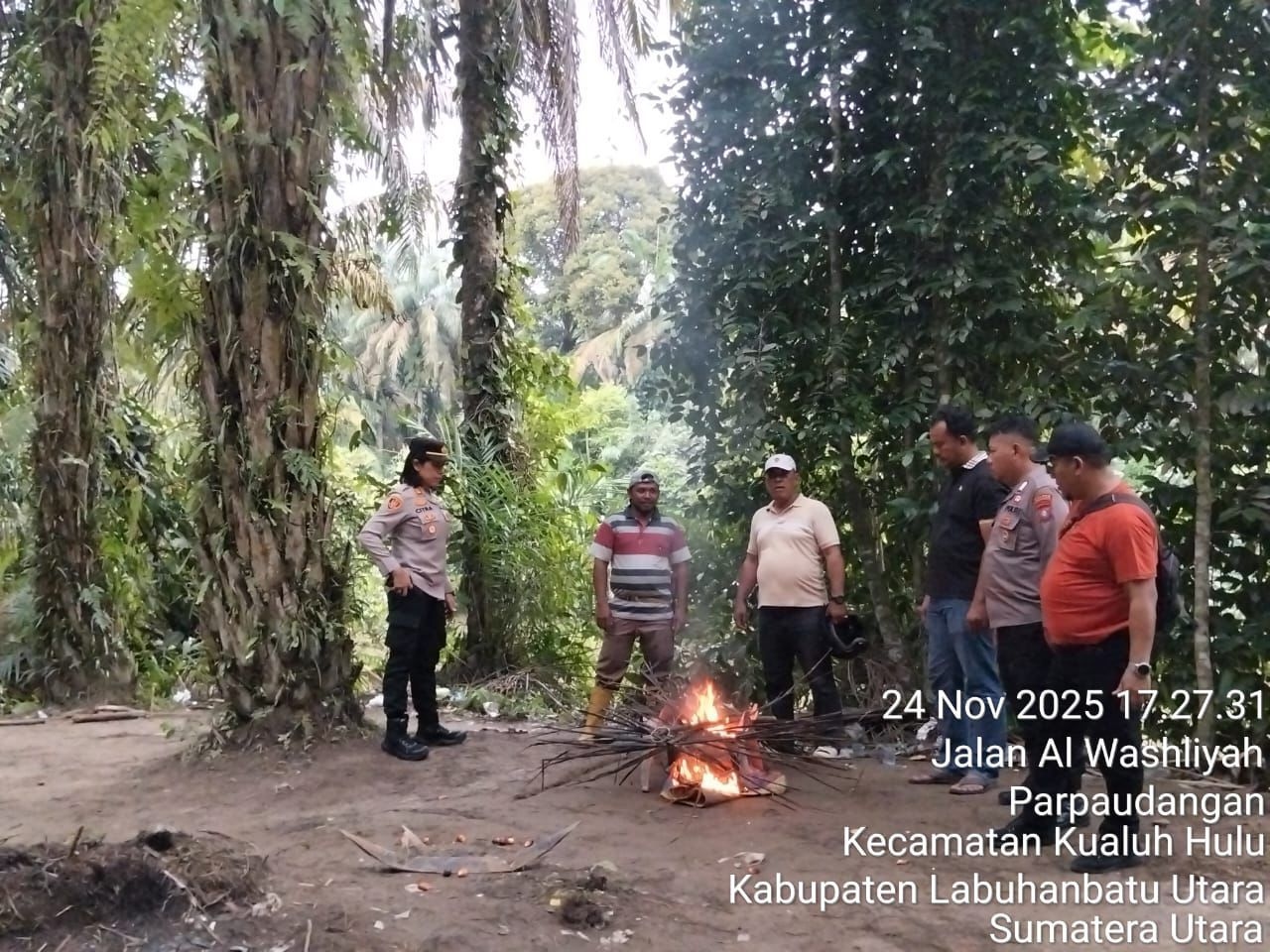 Polsek Kualuh Hulu Gerebek Sarang Narkoba di Desa Sidua-dua, Temukan Barang Bukti