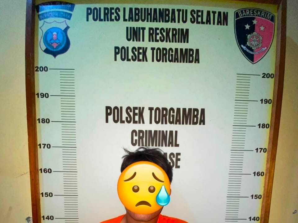Polsek Torgamba Tangkap Pelaku Pencurian Inventaris SDN 20 Aek Batu, TV 75 Inci Disita