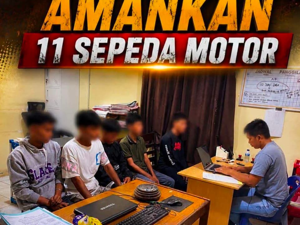 Gempur Geng Motor Dan Balap Liar! Polsek Bandar Pasir Mandoge Garuk 11 Motor Knalpot Blong dalam Operasi Dini Hari