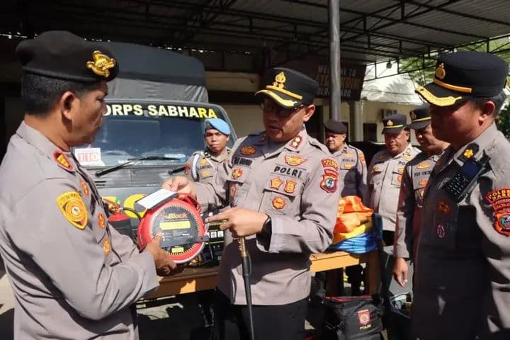 Polres Karo Cek Kesiapan Sarpras Penanganan Bencana dan Karhutla