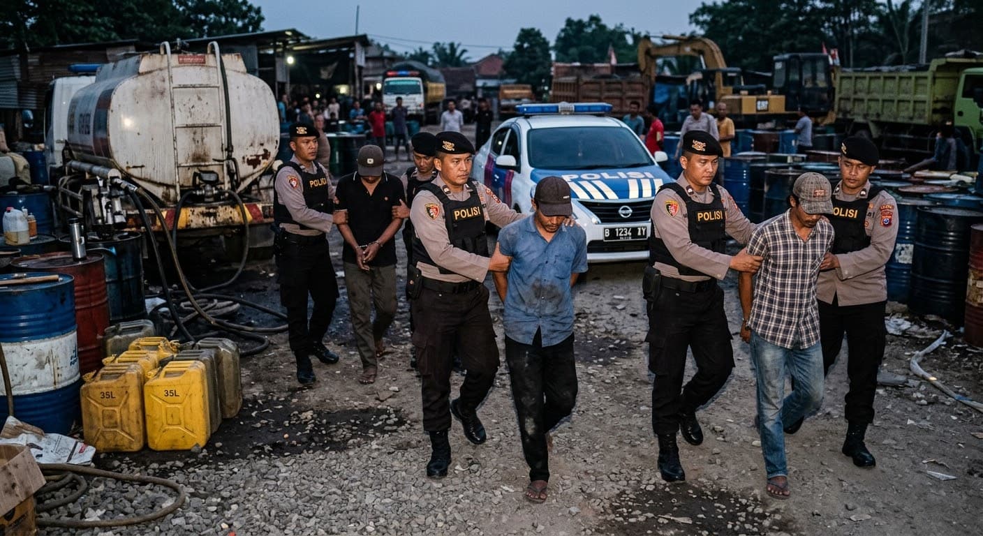 Polisi Bongkar Penimbunan BBM Biosolar di Labura, Hampir 100 Jerigen Disita