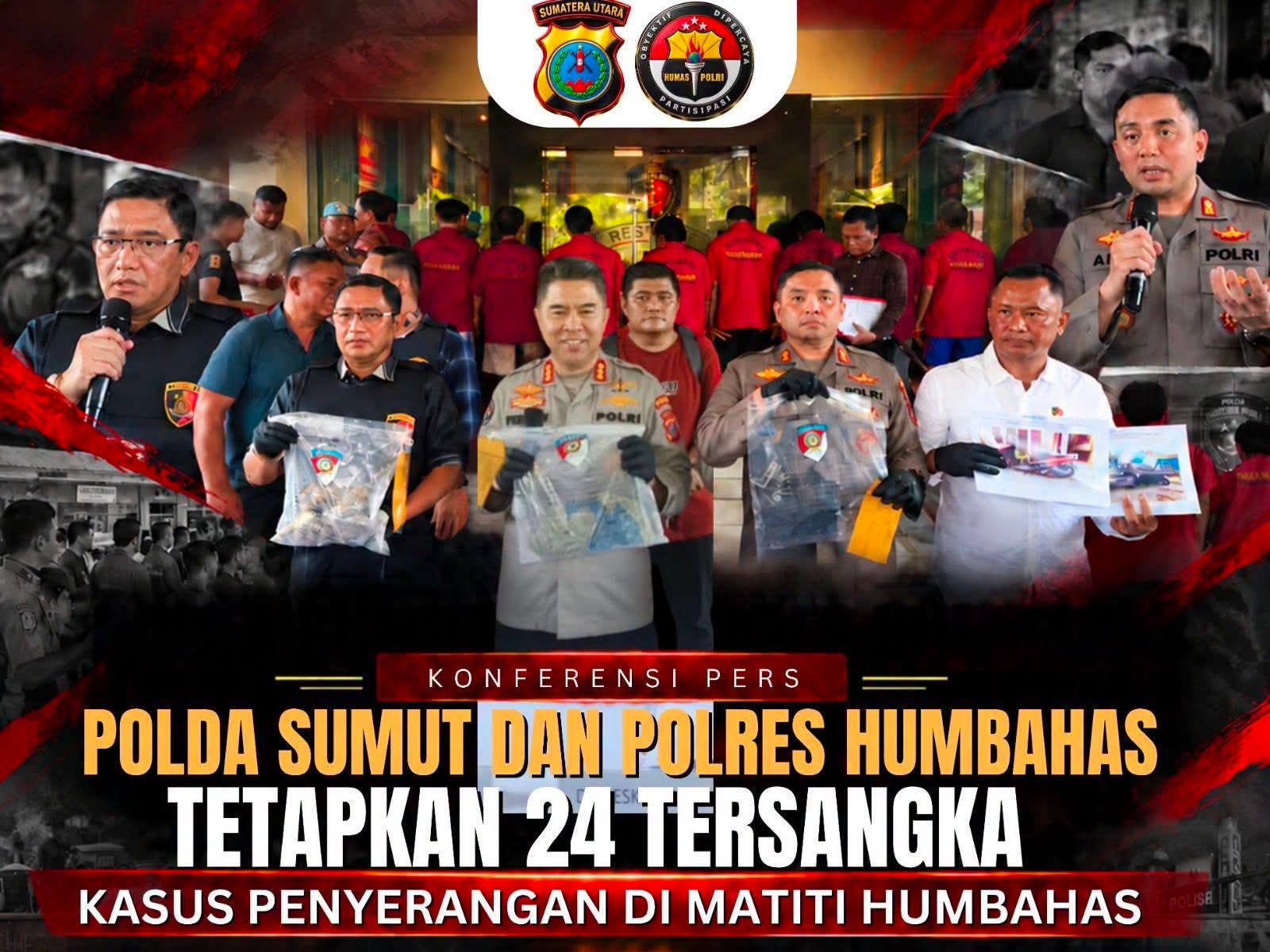 Bentrok Konflik Lahan Matiti Humbahas, 24 Orang Ditangkap Termasuk Penggerak Massa