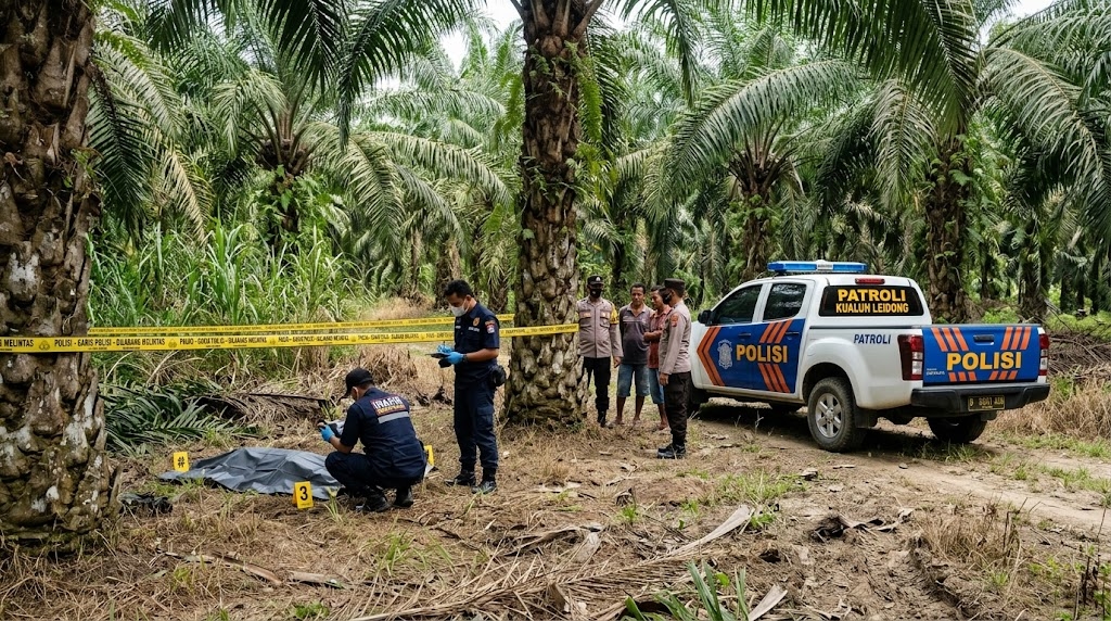 GEGER! Pemuda Pengangguran di Labura Tega Habisi Pria 50 Tahun, Mayat Korban Tergeletak di Kebun Sawit