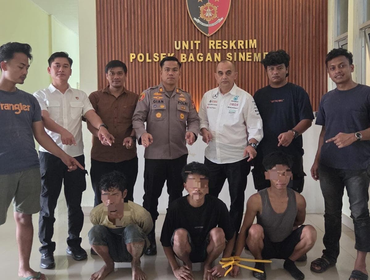 Sarang Sabu di Kebun Sawit Bagan Sinembah Digerebek, Polisi Sikat 124,5 Gram Barang Bukti dan 3 Pria
