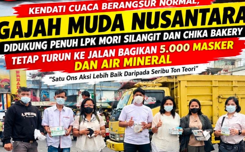 GMN Taput, LPK Mori Silangit dan Chika Bakery Bagikan 5.000 Masker di Siborongborong