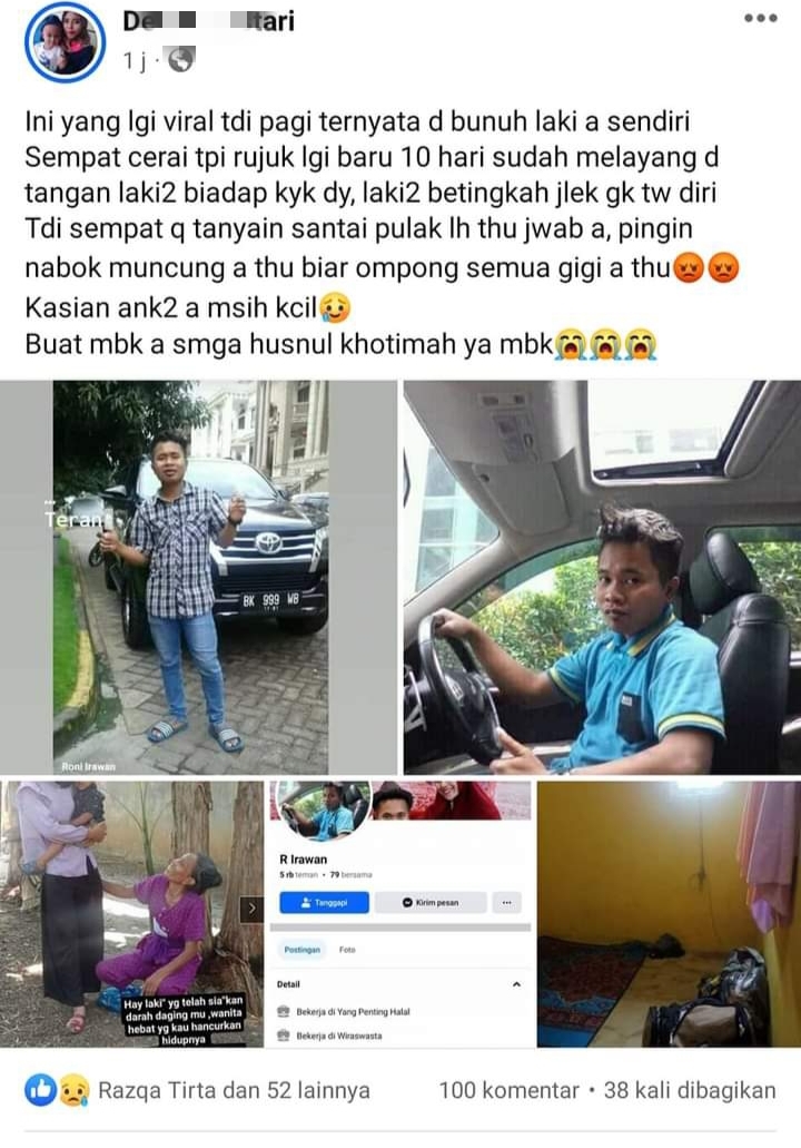 Polisi Temukan Fakta Janda Muda Dibunuh Mantan Suami, Ini Penyebabnya...