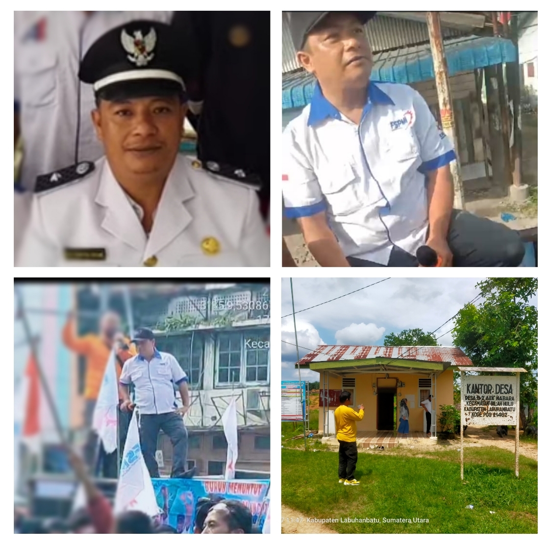 Kades S2 Bilah Hulu Bolos Kerja Hari Ini, Malah Bawa Massa Aksi Unjuk Rasa Ke Medan