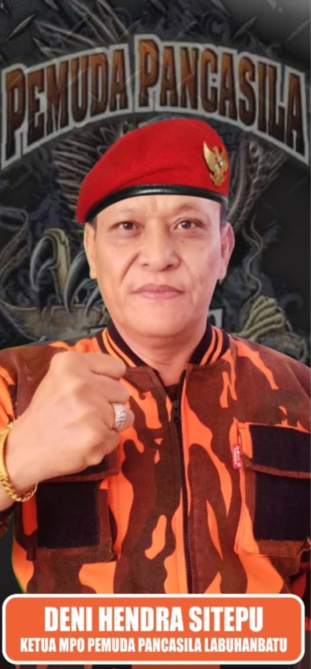Ketua MPO Pemuda Pancasila Deni Hendra Sitepu Dukung Polres Usut Rumah H.Andi Ketua MPC PP Labuhanbatu Di Lempar Bom Molotov OTK