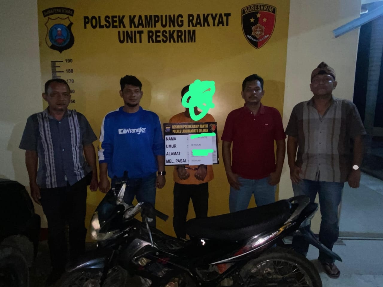 Kasus Curas Kampung Perlabian, Polsek Kampung Rakyat Tangkap Pelaku Bersenjata Tajam dalam Dua Jam